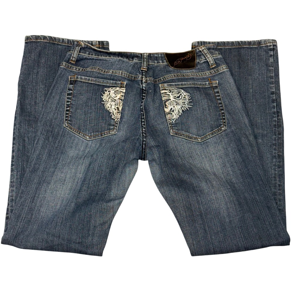 Vintage Ed Hardy by Christian AudigierJeans Y2K Tattoo Streetwear Women's Sz‎ 30 - Picture 2 of 15